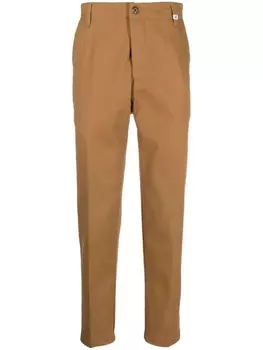 Myths прямые брюки с нашивкой-логотипом, нейтральный цвет