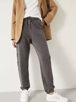 Мытые спортивные брюки со звездами HUSH, шиферно-серый