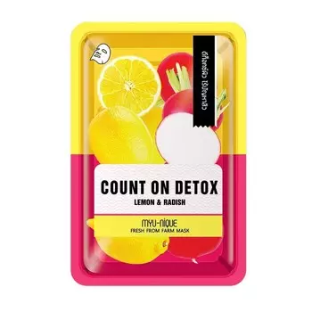 Myu-Nique Маска Fresh From Farm с лимоном и редисом, 1 шт, Yellow