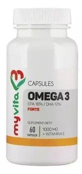 MyVita, Биологически активная добавка Омега 3 Форте, 60 капсул