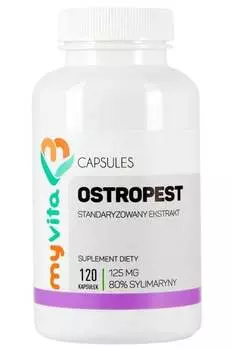 MyVita Экстракт расторопши (80% силимарина) 125 мг, 120 капсул.