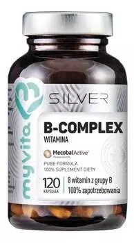 MyVita, Silver, комплекс витаминов B 100%, 120 капсул