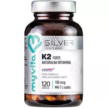 MyVita Silver Витамин К2 Форте 100 мкг 120 капсул.