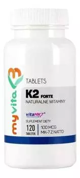 MyVita, Витамин К2 МК7 Форте, 120 таблеток