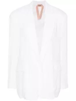 N21 блейзер с жатым эффектом, белый