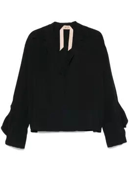 N21 блузка с оборками, черный