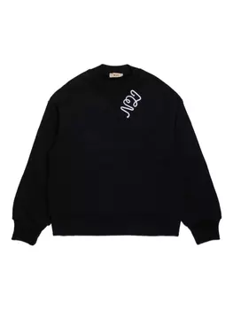 N21 Детская толстовка с нашивкой-логотипом N21 Kids, черный