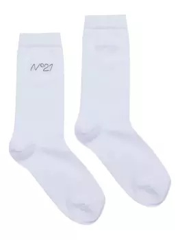 N21 Детские носки с логотипом N21 Kids, белый