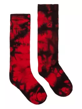 N21 Детские носки с узором тай-дай N21 Kids, красный