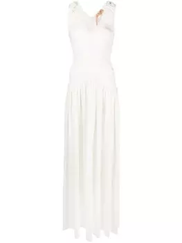 N21 длинное платье со сборками, нейтральный