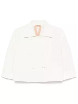 N21 двубортный пиджак, белый