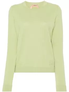 N21 джемпер с логотипом, зеленый