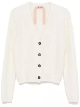 N21 фактурный кардиган, белый