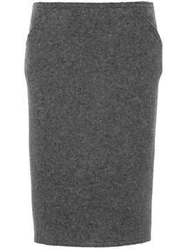 N21 фетровая юбка мини, серый