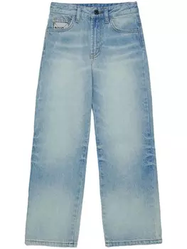 N21 Kids джинсы с широкими штанинами светло-синего цвета, синий
