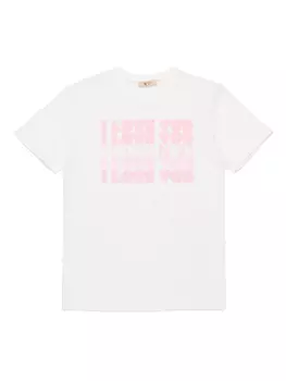 N21 Kids футболка с логотипом, белый