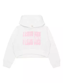 N21 Kids худи с логотипом, белый