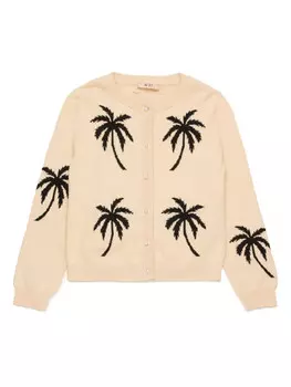 N21 Kids кардиган с принтом, нейтральный цвет