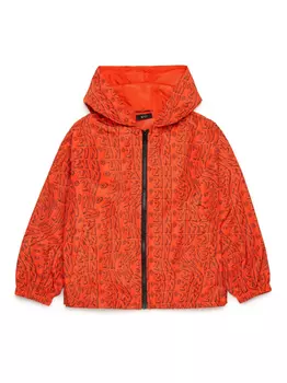 N21 Kids куртка с логотипом, оранжевый