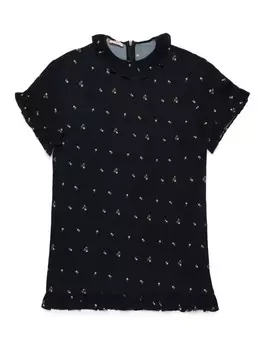 N21 Kids платье с логотипом, черный