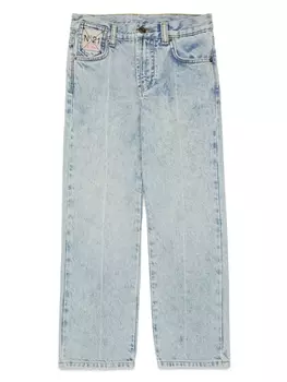 N21 Kids прямые джинсы, синий