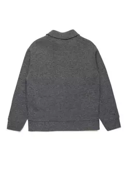 N21 Kids рубашка поло с тисненым логотипом, серый