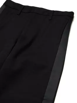 N21 Kids широкие брюки с лампасами, черный