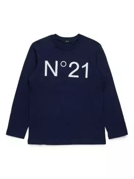 N21 Kids толстовка с логотипом, синий