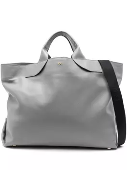 N21 кожаная сумка-тоут, серый