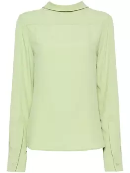 N21 креповая блузка с оборками, зеленый