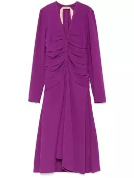 N21 креповое платье миди, фиолетовый