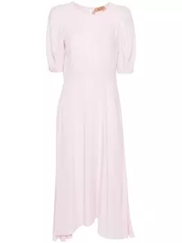 N21 креповое платье миди, розовый