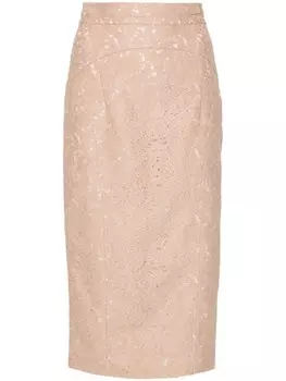 N21 кружевная юбка-карандаш длины миди, серый