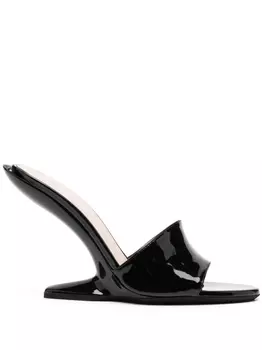 N21 лакированные мюли, черный