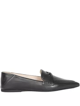 N21 лоферы с заостренным носком, черный