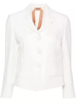 N21 однобортный блейзер, белый