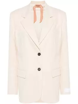 N21 однобортный блейзер, нейтральный цвет