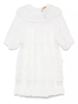 N21 платье мини с вышивкой, белый