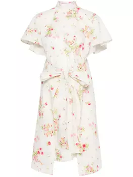 N21 платье с цветочным принтом, белый