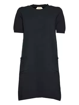N21 платье с короткими рукавами и карманом, черный