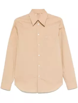 N21 рубашка на пуговицах, коричневый