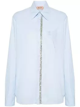 N21 рубашка с кристаллами, синий
