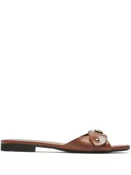 N21 сандалии с логотипом, коричневый