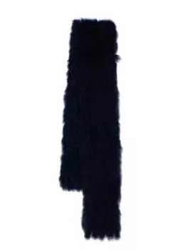 N21 шарф с перьями, синий