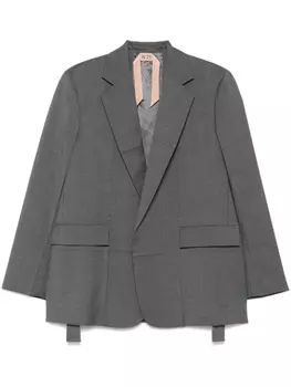 N21 шерстяной пиджак строгого кроя, серый