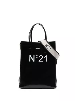 N21 сумка-шопер с логотипом, черный