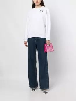 N21 толстовка с логотипом, белый