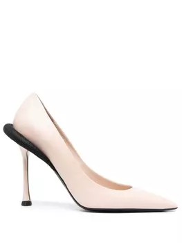 N21 туфли-лодочки с сетчатыми вставками, нейтральный цвет