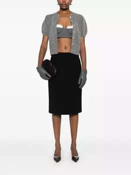 N21 юбка-карандаш длины миди, черный