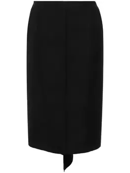 N21 юбка-карандаш с оборками, черный